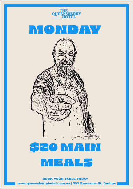 Monday $20 Main Meals