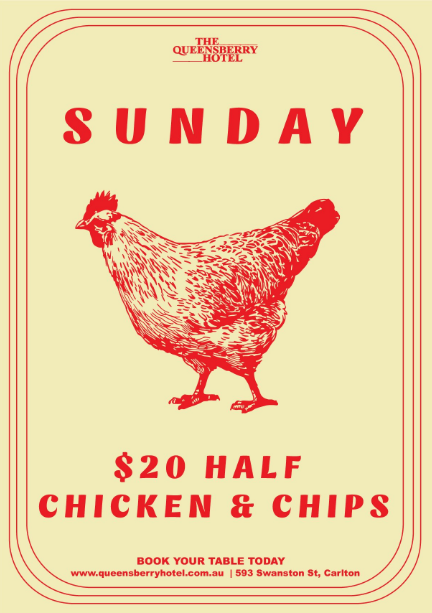Sunday | $20 Half Chicken & Chips